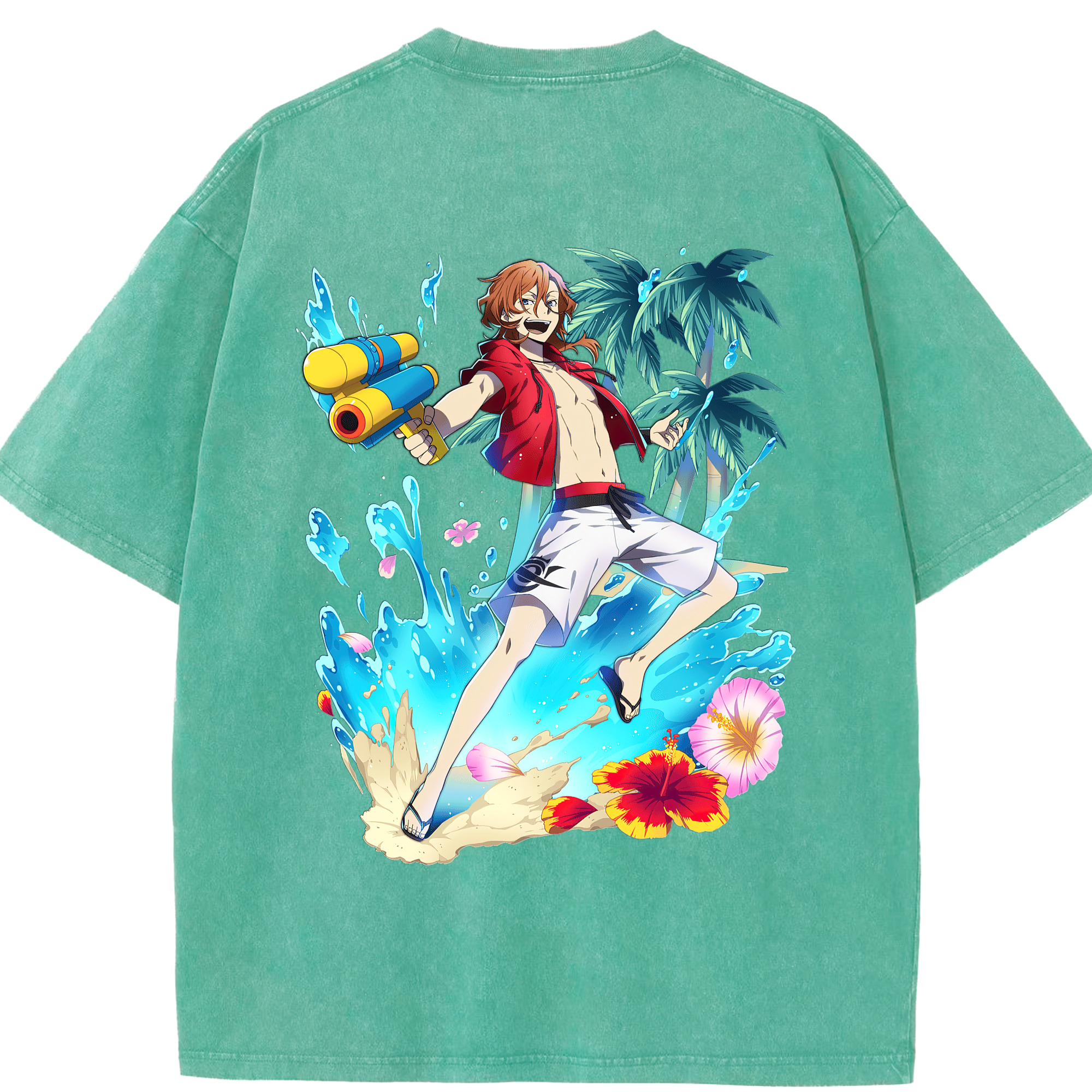 （画像用） 文豪ストレイドッグス Bungo Stray Dogs 綿100% ヴィンテージ風 半袖Tシャツ（背面プリント）